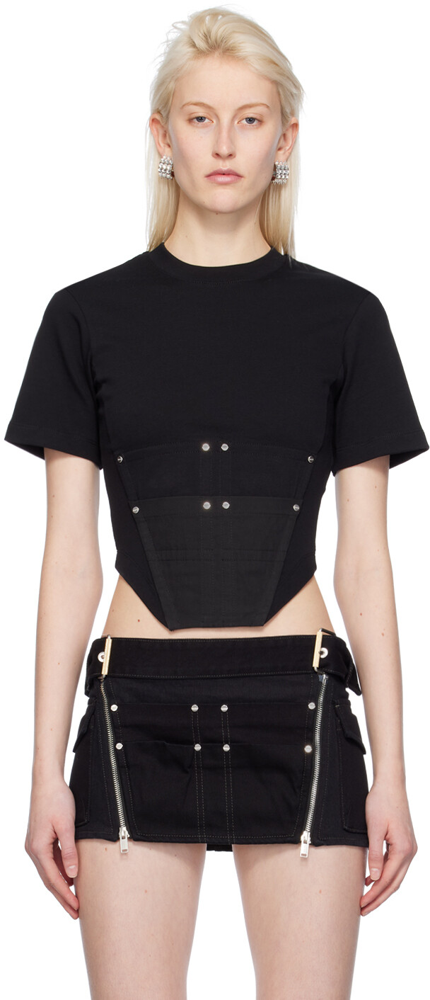 

Черная футболка-корсет для спецодежды Dion Lee