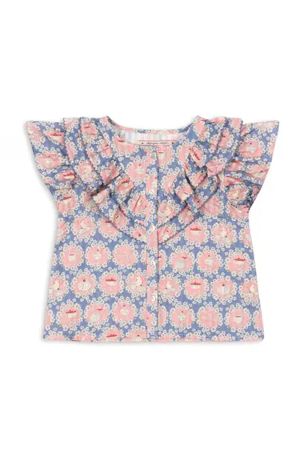 Блузка с воланами KIM FRILL SS SHIRT Konges Sløjd, мультиколор — фото 2
