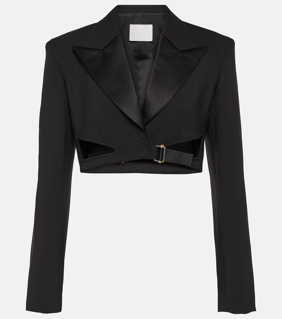 

Укороченный блейзер с пряжкой Dion Lee, черный