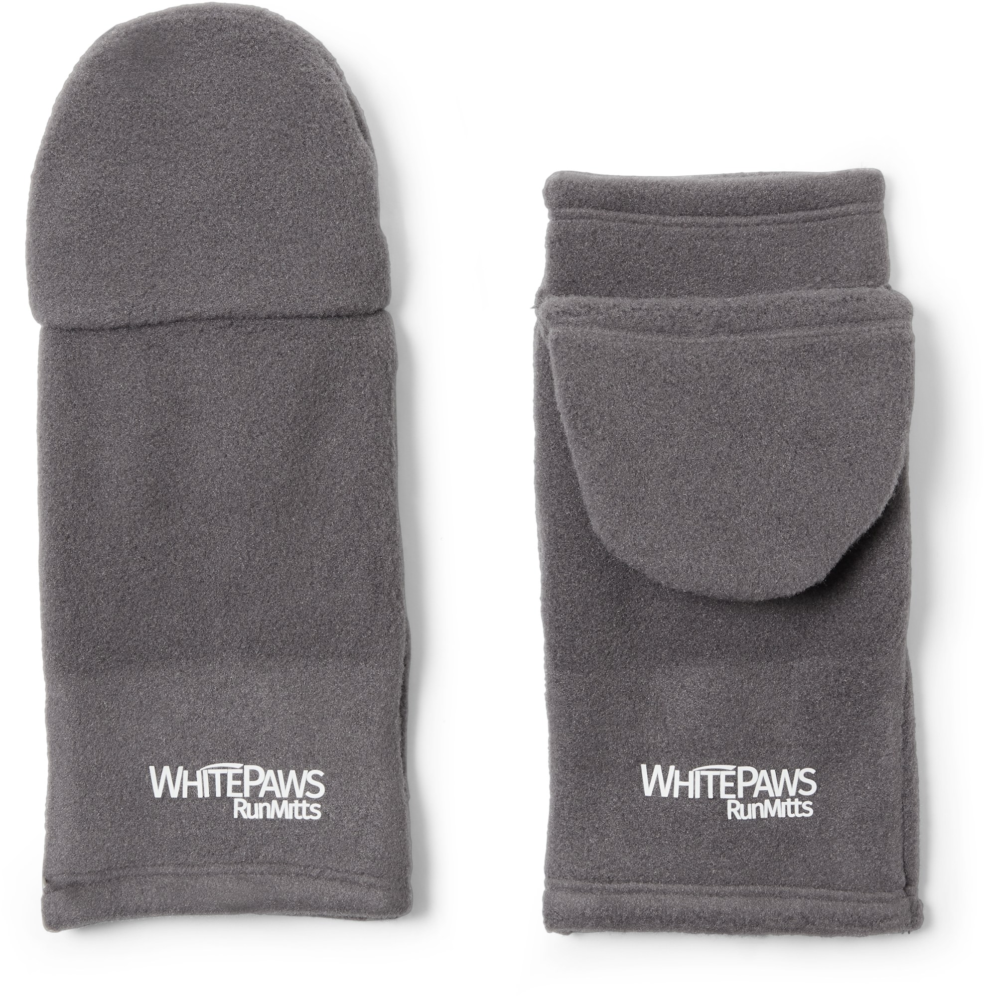 

Двойные велюровые флисовые варежки WhitePaws RunMitts, серый