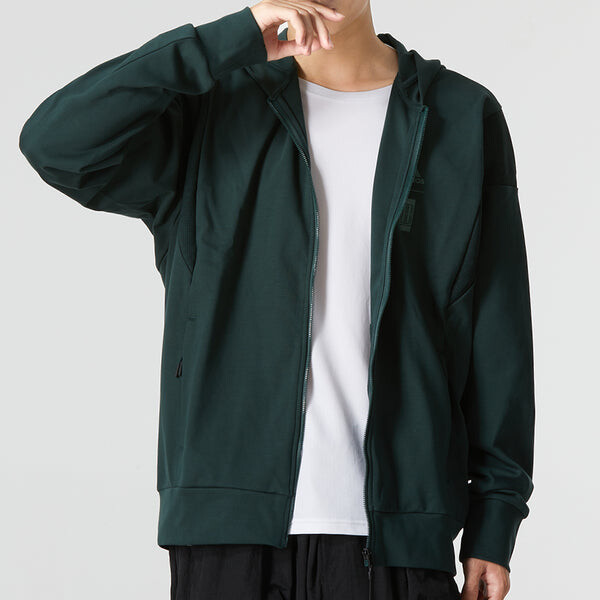 Куртка Men's adidas Wj Prew Kn Jkt Hooded Sports Solid Color Casual Knit Jacket Green, зеленый — фото 3
