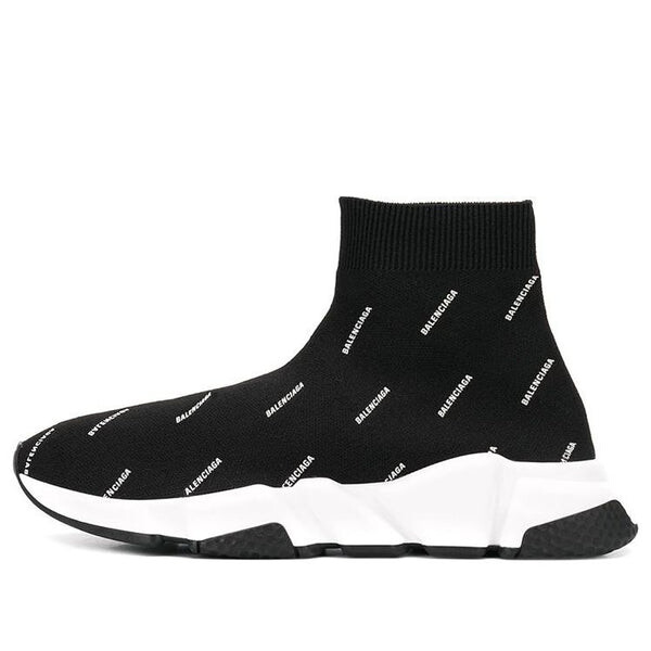 Кроссовки speed trainer 'black white' Balenciaga, черный