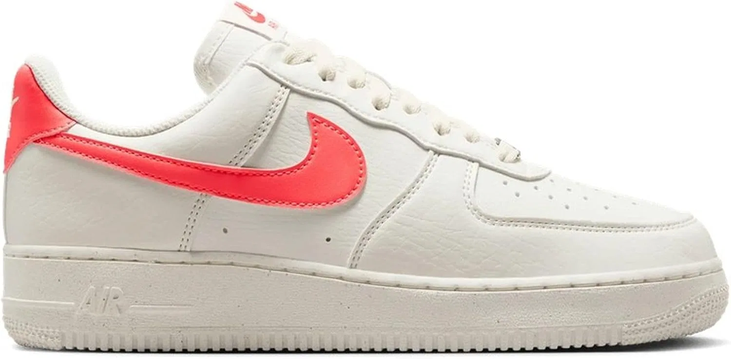 Мужские кроссовки Nike Air Force 1 '07 Next Nature, Sail Sail Hot Lava Metallic Silver