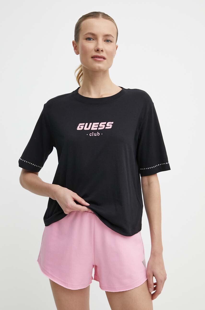 

НАТАЛЬЯ хлопковая футболка Guess, черный