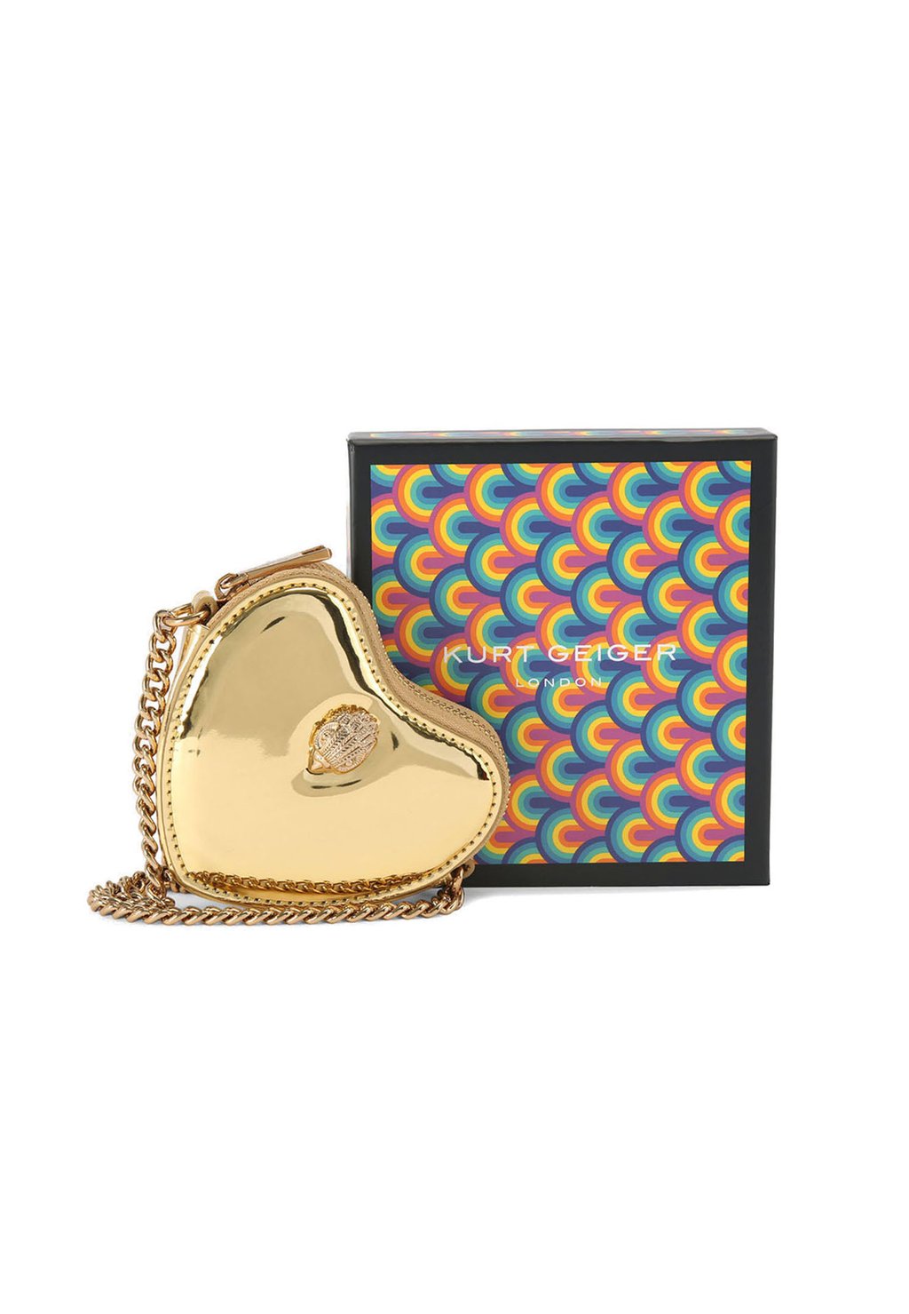 

Клатч MICRO HEART Kurt Geiger London, золотой