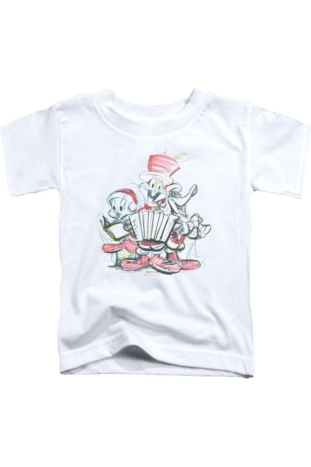 

Футболка с коротким рукавом для малышей Looney Tunes Holiday Sketch Gildan, белый