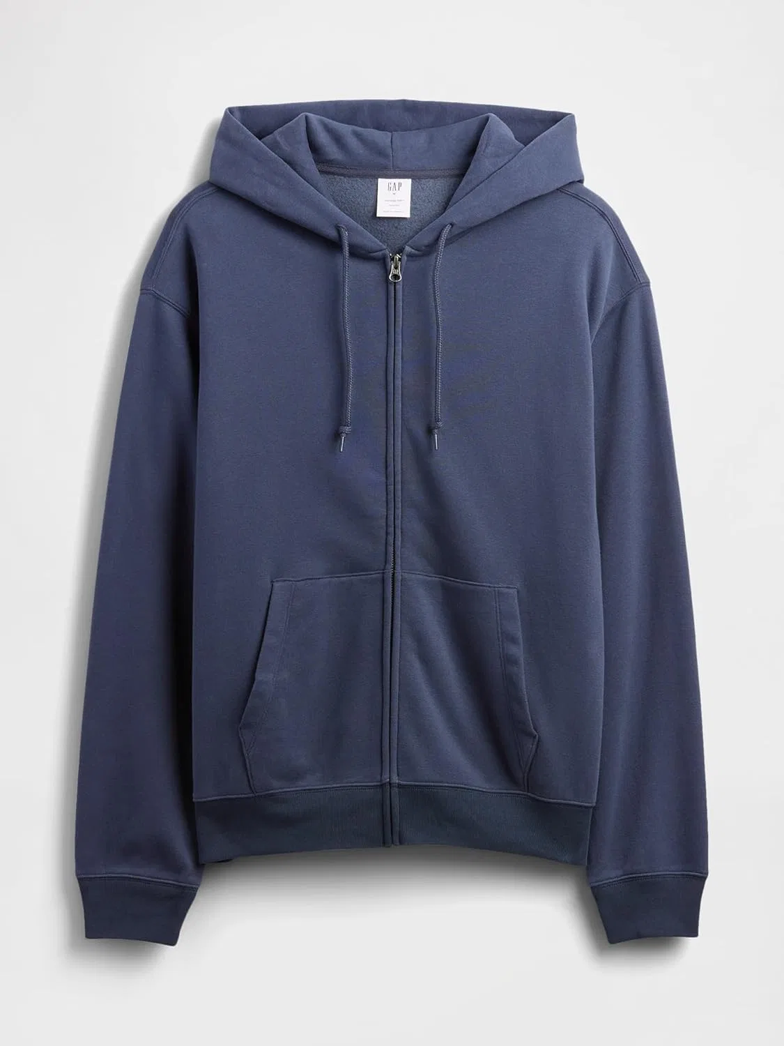 Толстовка GAP Men's Vintage Soft Full Zip, темно-синий — фото 4