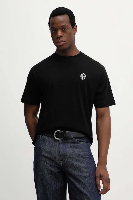 

Хлопковая футболка Guess, черный