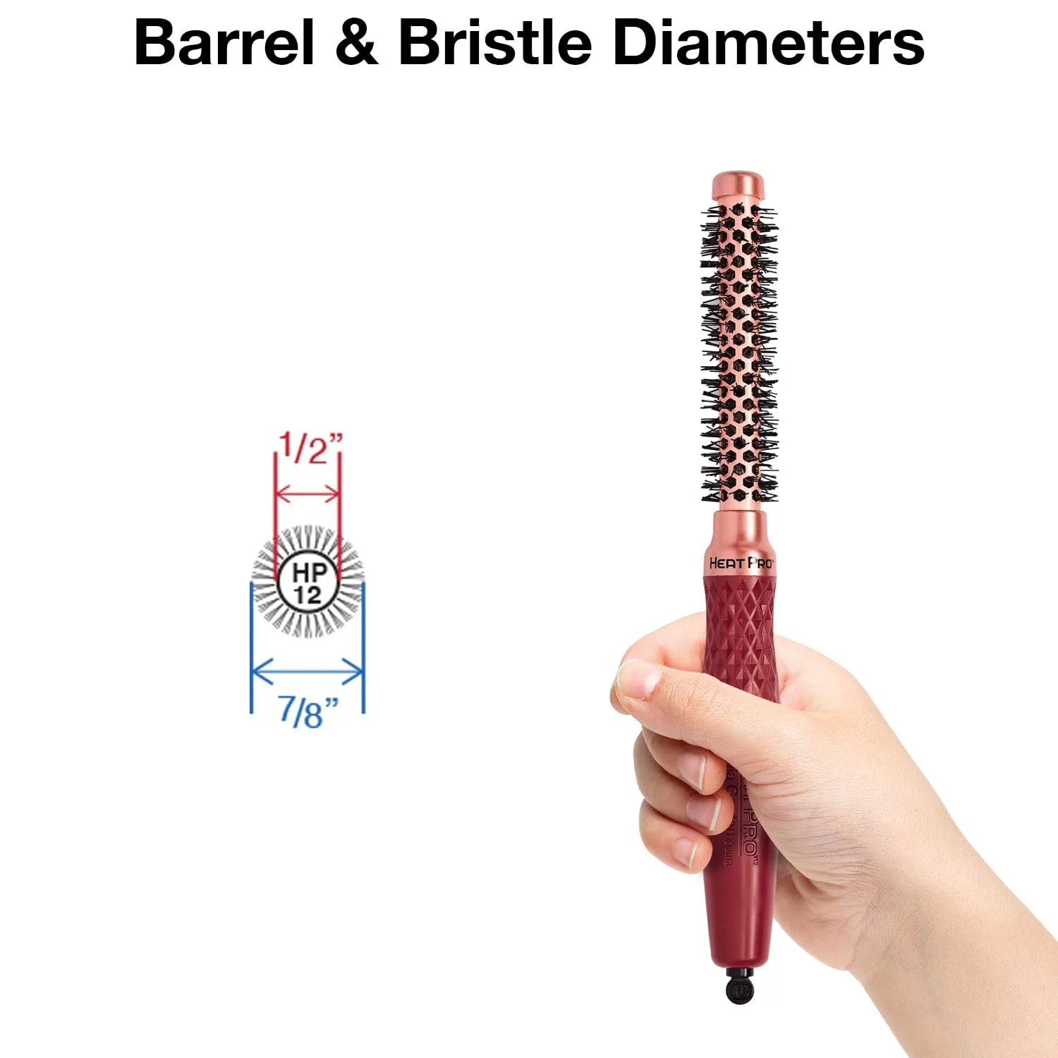Термощетка для волос Olivia Garden HeatPro Round Thermal Hair Brush (не электрическая) 1,3 см — фото 2