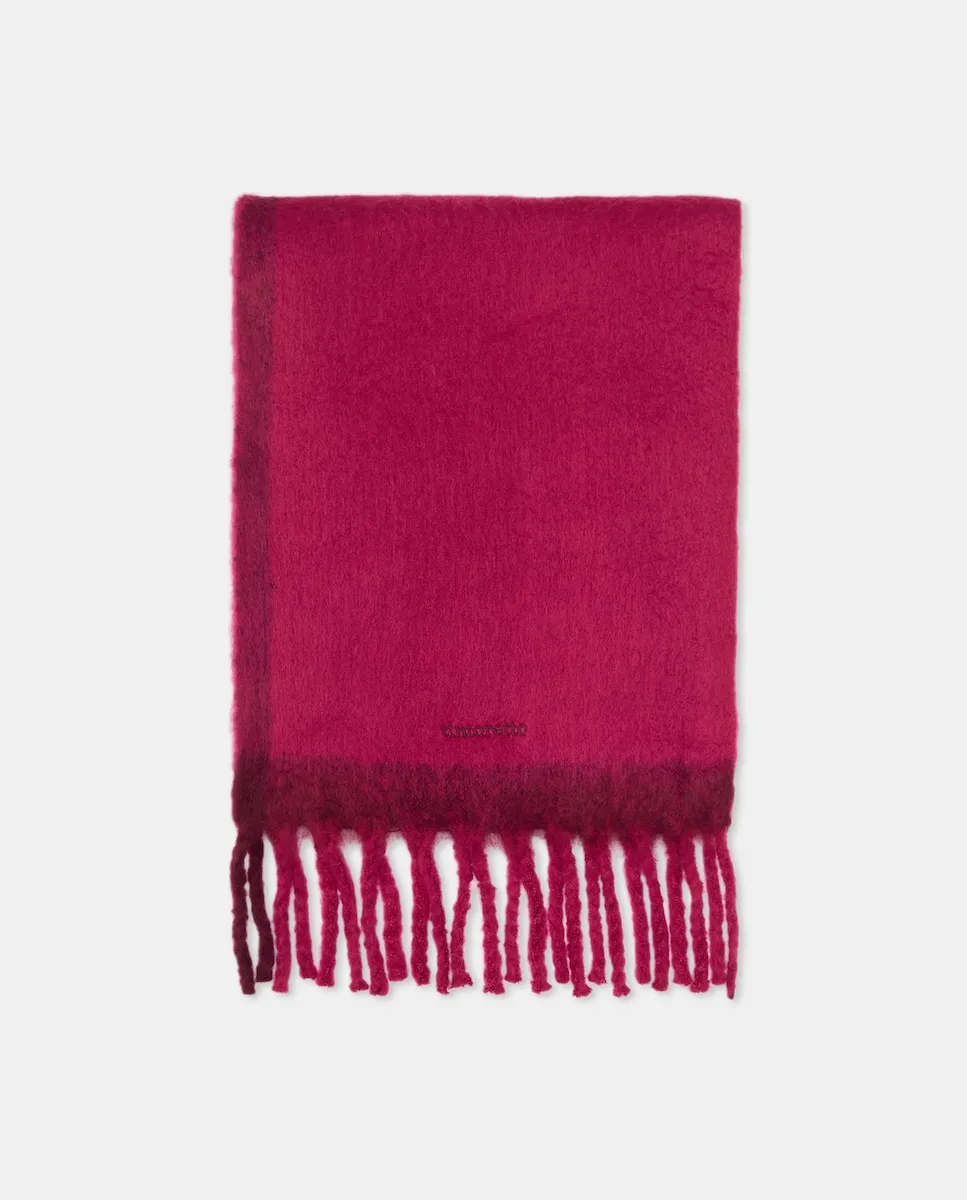 

Шарф с контрастными бахромой Tintoretto, малиновый