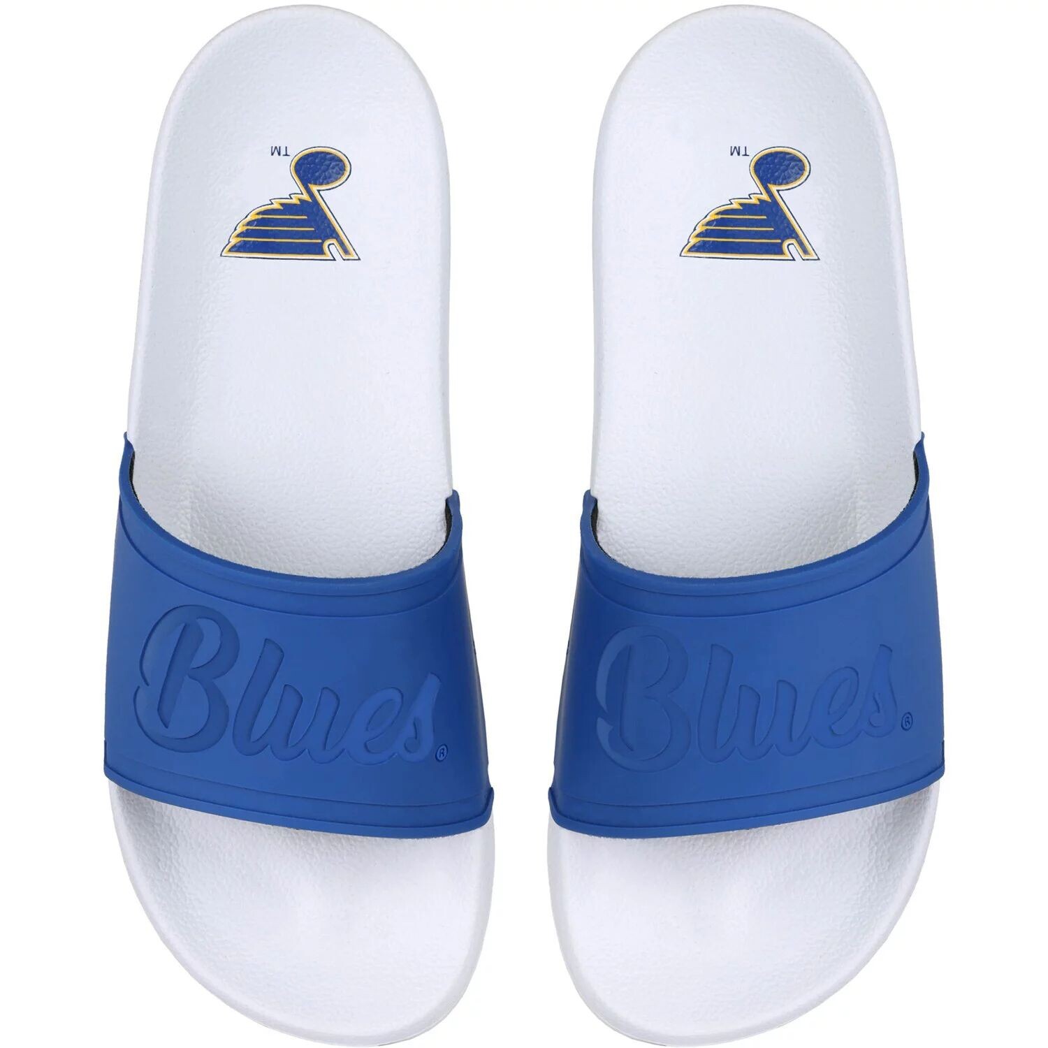 Женские шлепанцы FOCO St. Louis Blues с надписью