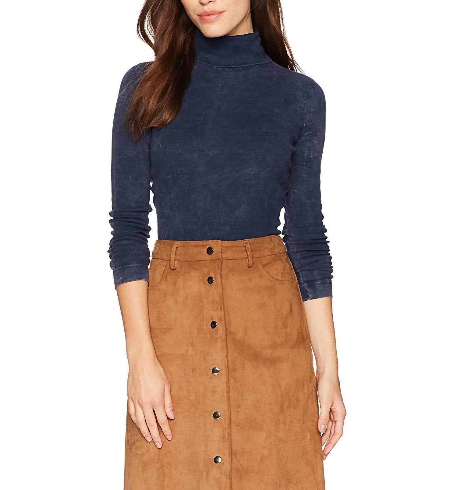 

Длинная рубашка Heritage Knit Rocker Tight в цвете Night Iris Blue Three Dots
