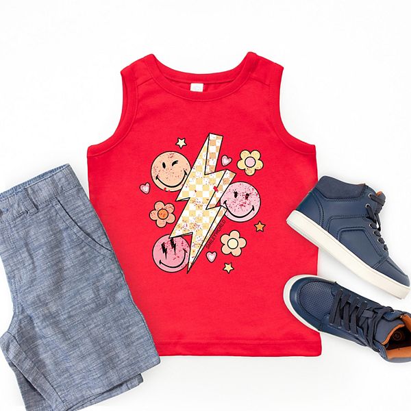 Smileyworld клетчатая молния цветочный молодежный топ The Juniper Shop, Red — фото 3