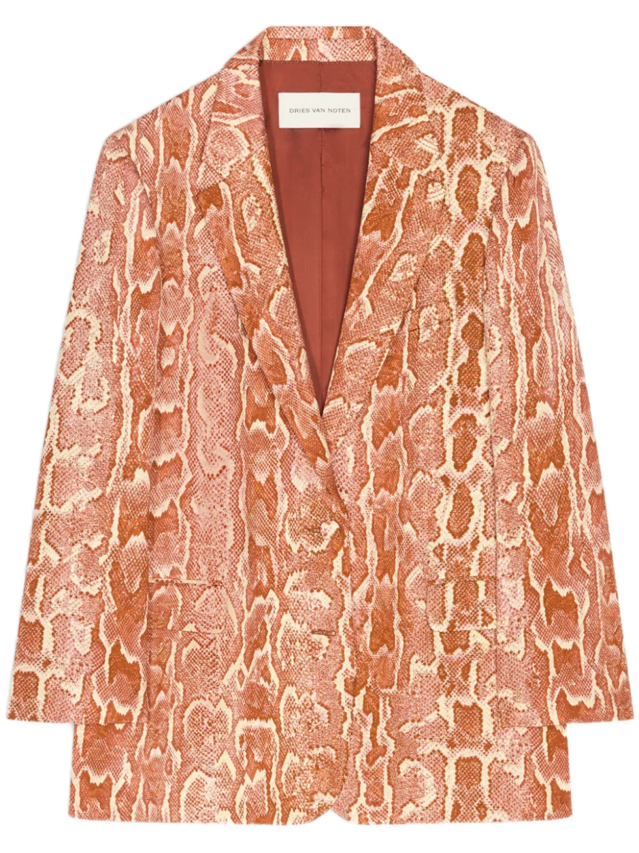 

Жаккардовый блейзер с леопардовым узором DRIES VAN NOTEN, оранжевый