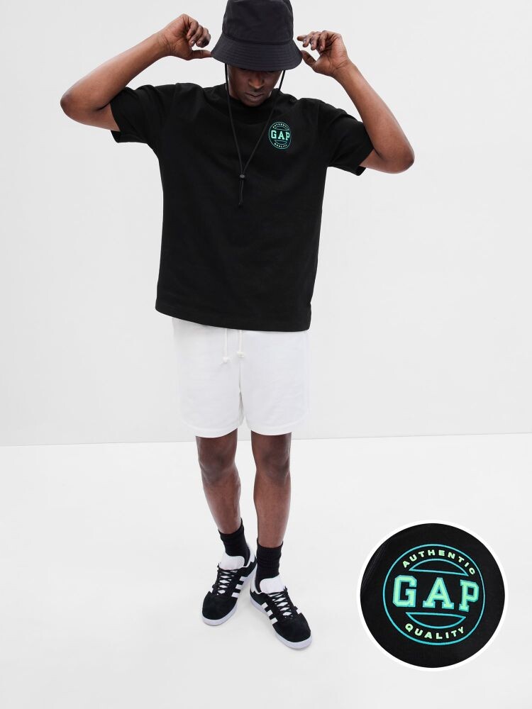 

Неоновая футболка с логотипом Gap, черный