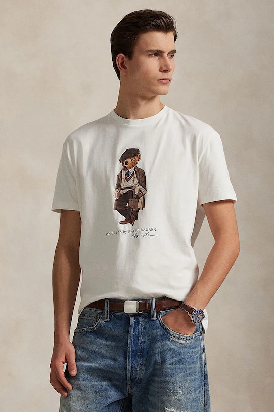 

Хлопковая футболка Polo Ralph Lauren, белый