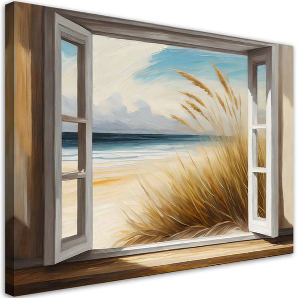 

Картина арт-принт KUNSTLOFT Window Beach View, желтый