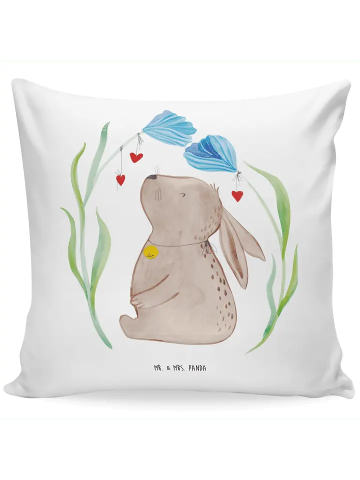 

Подушка Mr & Mrs Panda 40x40 Hase Blume, белый