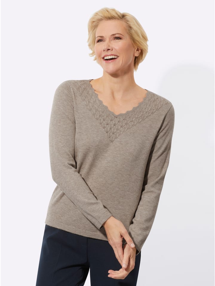 

Свитер с V-образным вырезом из кунжутного меланжа WITT WEIDEN