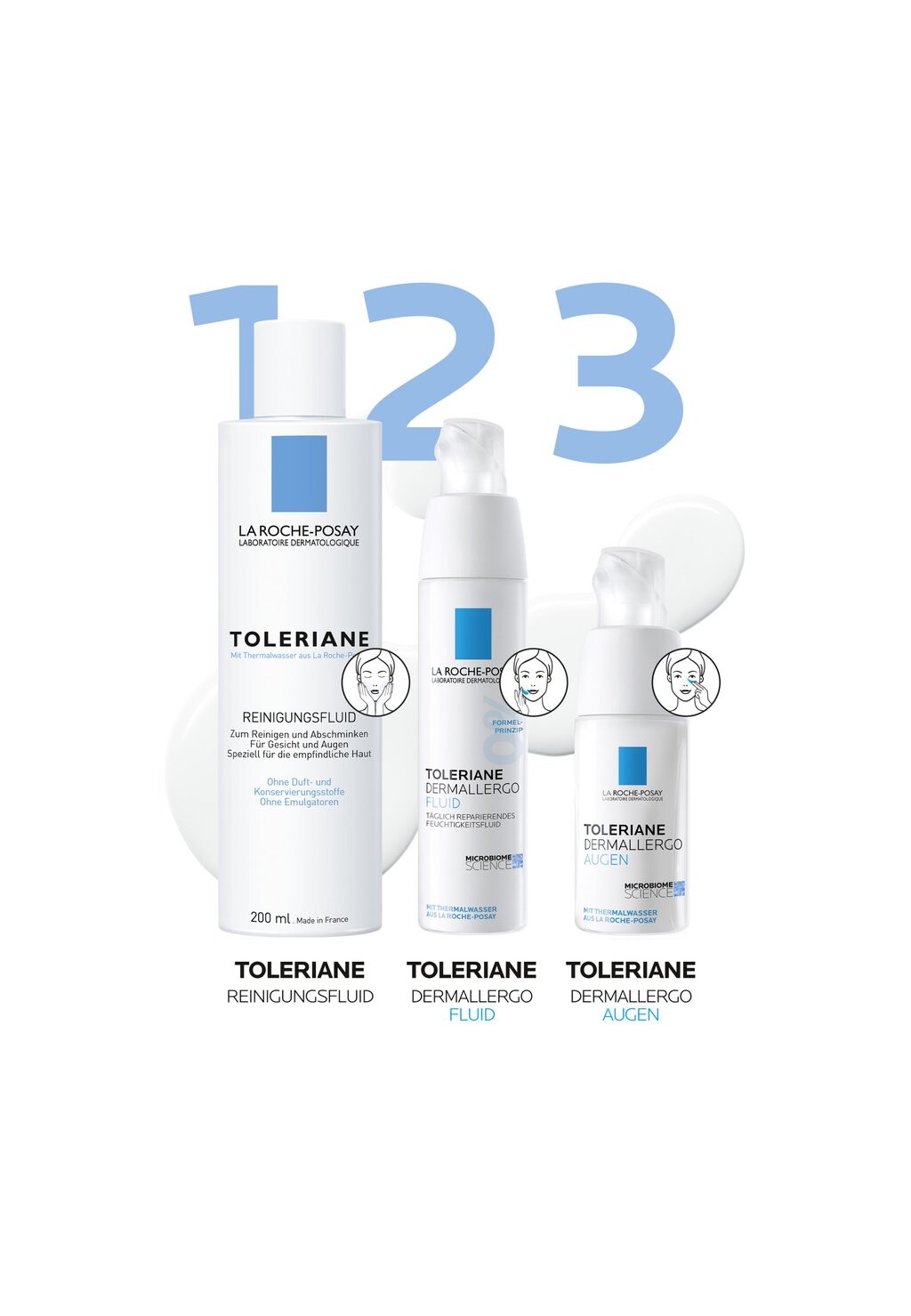 Флюид La Roche-Posay — FACE CARE CARING TOLERIANE DERMALLERGO FLUID, цвет weiß transparent — фото 4