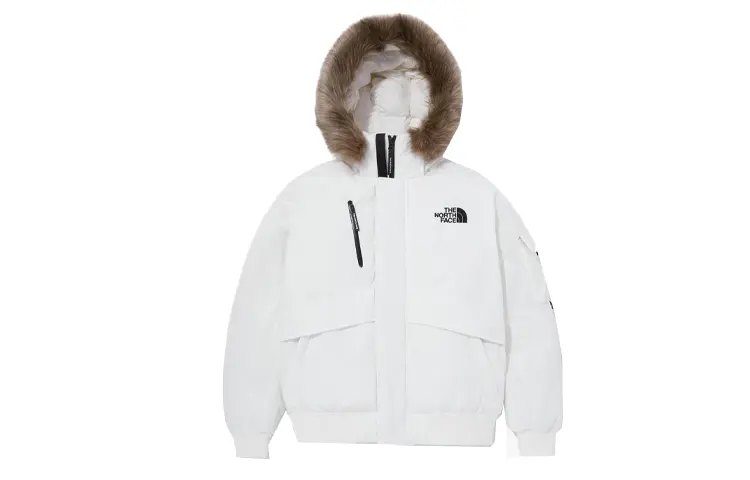 

Пуховик унисекс молочно-белый унисекс корейская версия THE NORTH FACE
