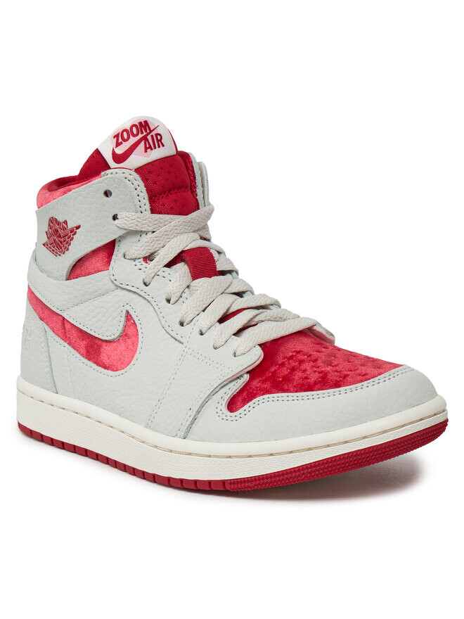 Кроссовки Nike W Air Jordan 1 Zm Air CMf 2 Sp DV1304 106 Blanco, красный/белый — фото 2