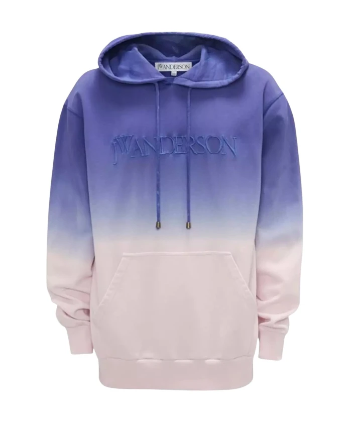 

Худи с градиентным переходом цвета и карманом с логотипом. Jw Anderson, фиолетовый