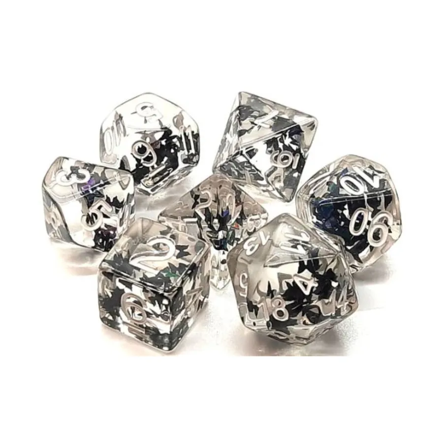 

Поликомплект Черная бабочка с белым (7), Acrylic-Resin Dice - Infused