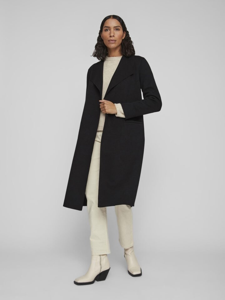 

Парка Vila Legerer Mantel mit Bindegürtel Dünner Sweat Coat VIJUICE, черный