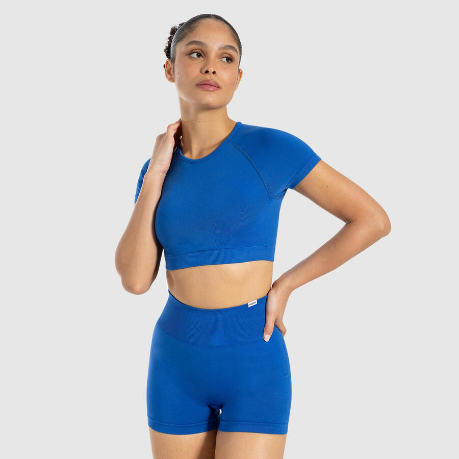 

SMILODOX Женская укороченная рубашка Soheli Blue