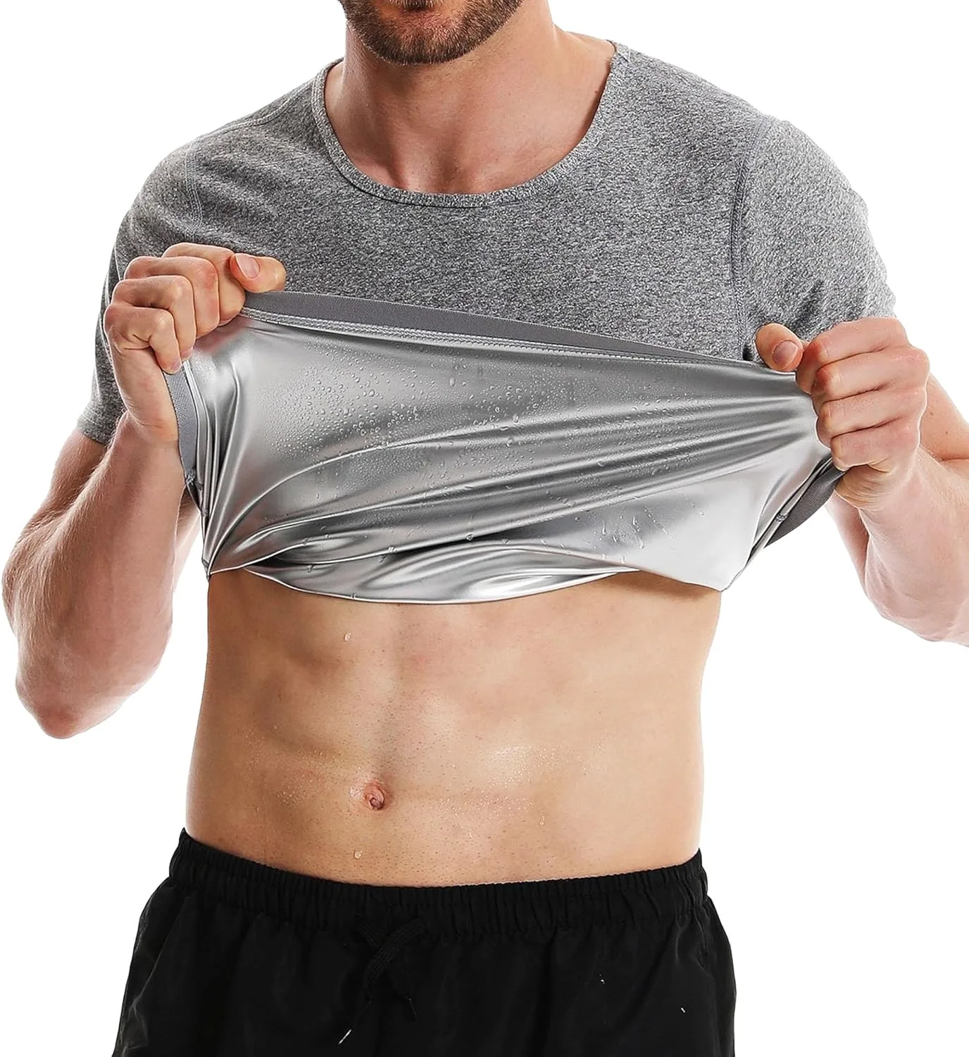 

Мужская футболка Crew Neck Slim Fit для фитнеса Gsywaipei