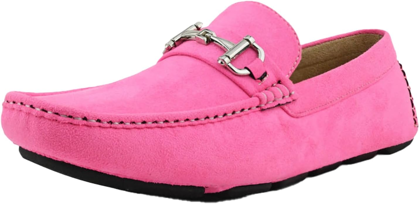 

Мужские повседневные слипоны Amali Walken, мокасины для вождения с серебряной пряжкой, доступны из мягкого микрофибры и искусственной кожи