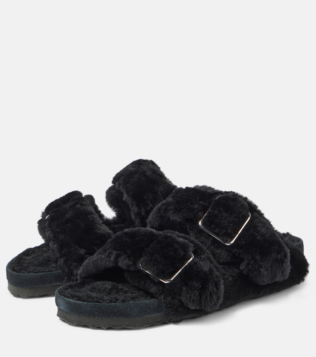 Сандалии из овчины Аризона Birkenstock 1774, черный — фото 4