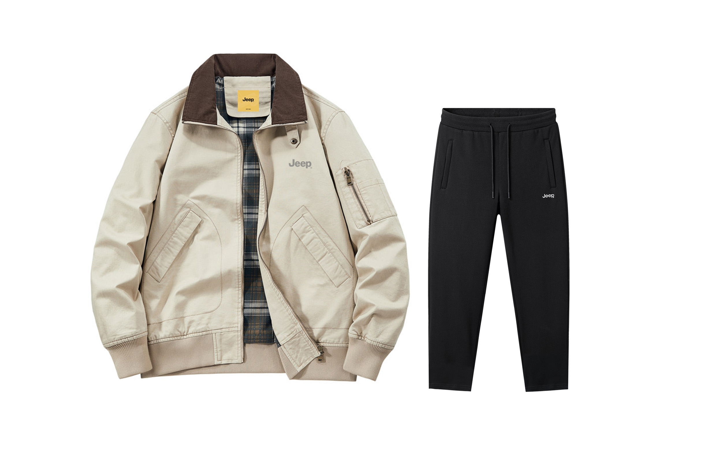 

Коллекция Outdoor Luxury Casual Sportswear Unisex Jeep, бежевый+черный casual pants