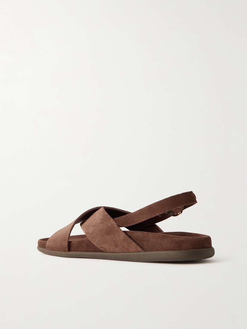 Замшевые сандалии с открытой пяткой Ikesia Ancient Greek Sandals, коричневый — фото 3