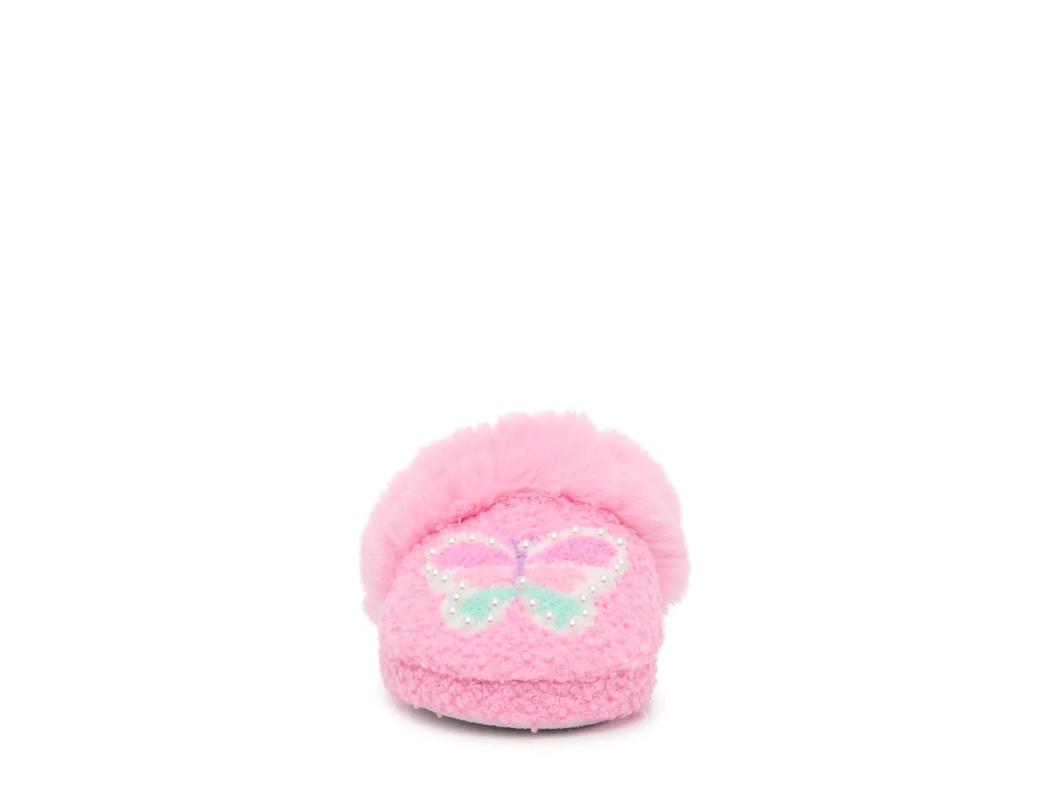 Тапочки OMG Accessories Butterfly Pearl Plush Slipper - Kids', Peony Pink — фото 2
