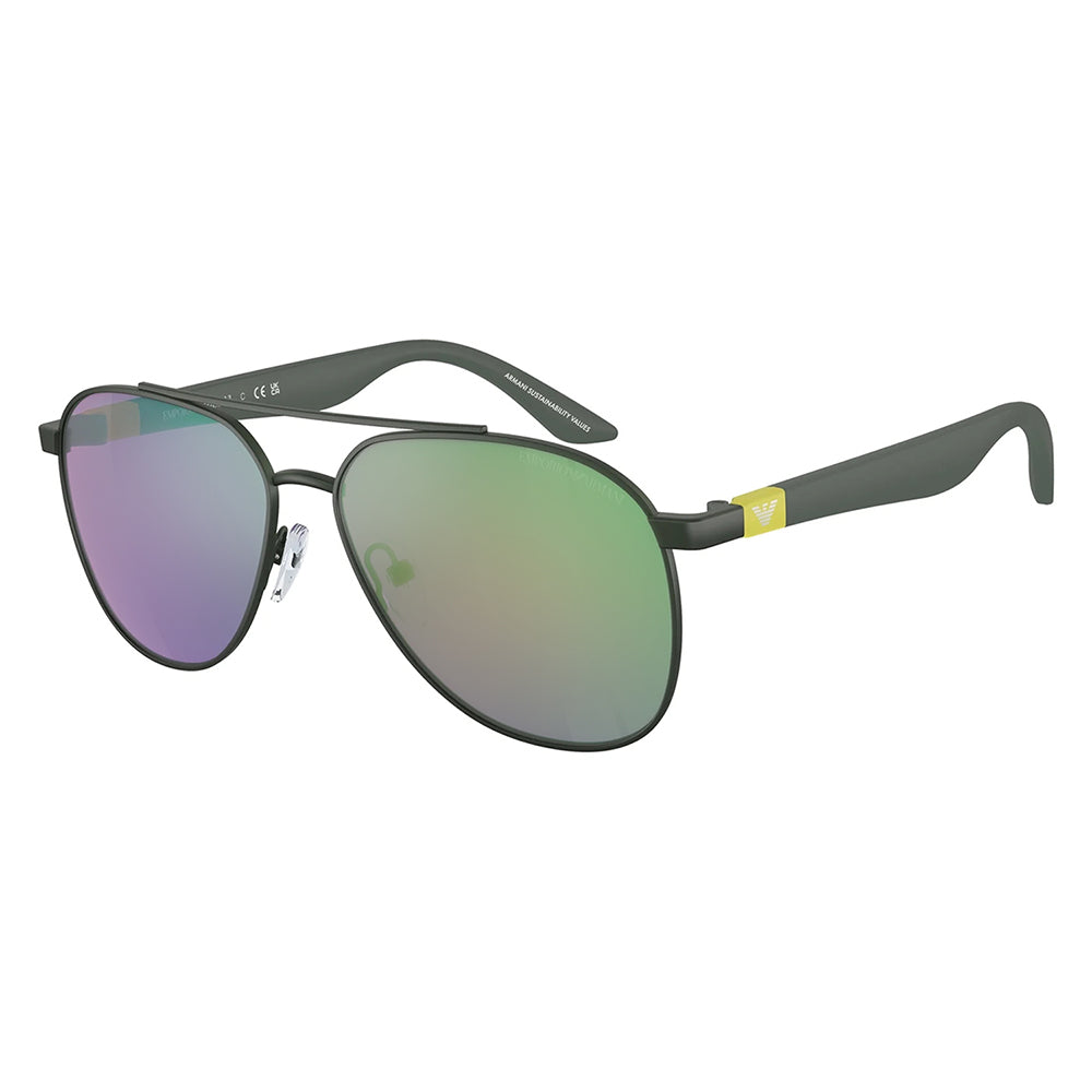 

Детские солнцезащитные очки-пилоты Emporio Armani EK 2001 30173R 53 мм, матово-зеленый