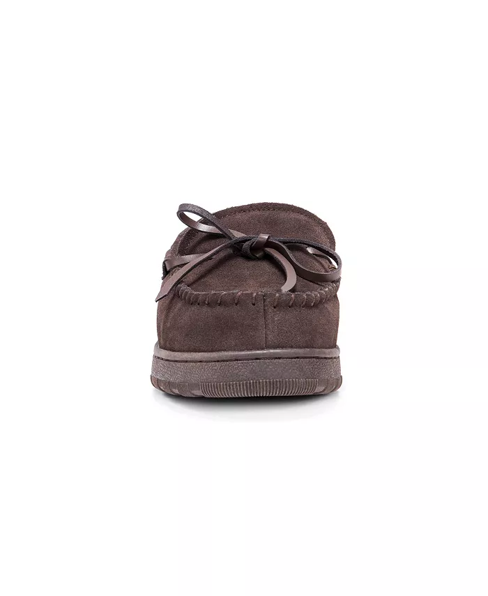 Мужские мокасины-тапочки Paul Printed из берберской замши MUK LUKS, коричневый — фото 3