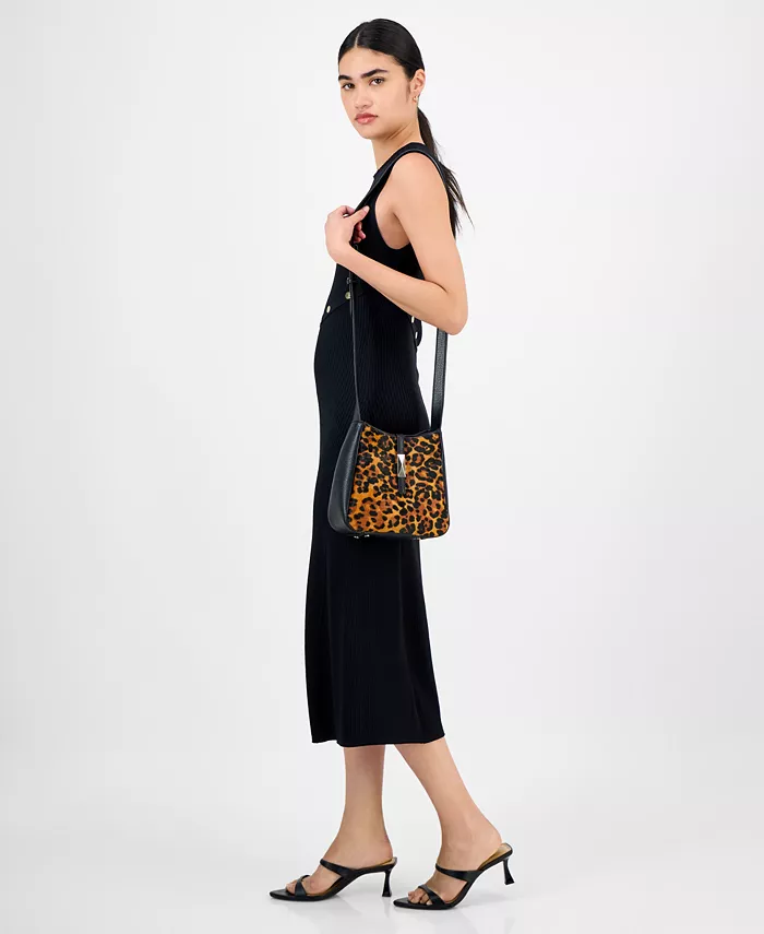 

Сумка через плечо Dersi Leopard-Print I.N.C. International Concepts, черный