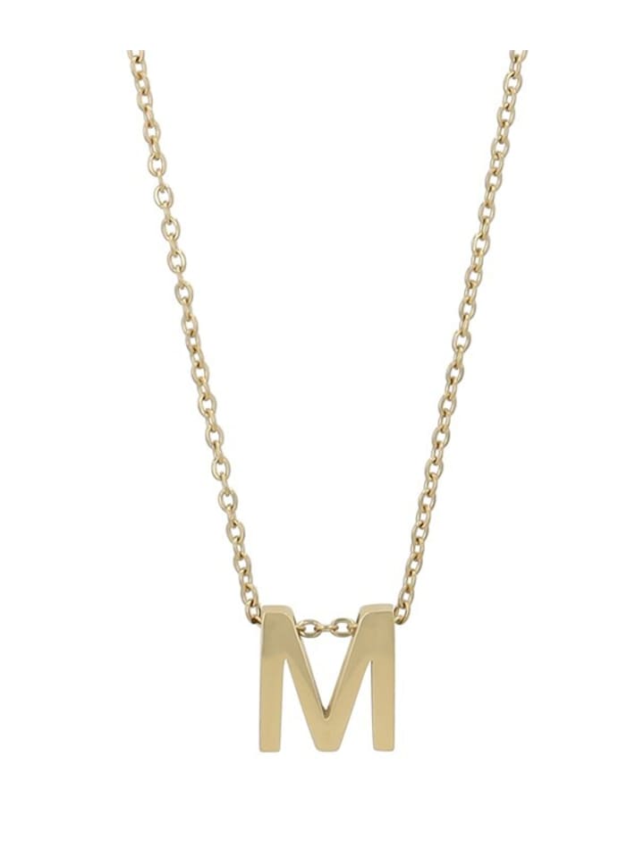 

Adeliás Женское колье - буква N из нержавеющей стали 45+5 в золотом исполнении