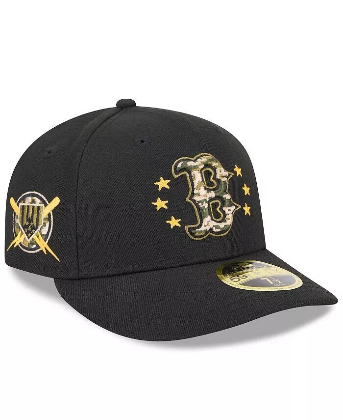 

Мужская черная бейсболка Boston Red Sox 2024 Armed Forces Day Low Profile 59FIFTY Fitted Hat New Era