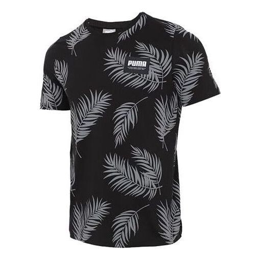 

Футболка palm fronds floral aop shirt short sleeve 'black' Puma, черный