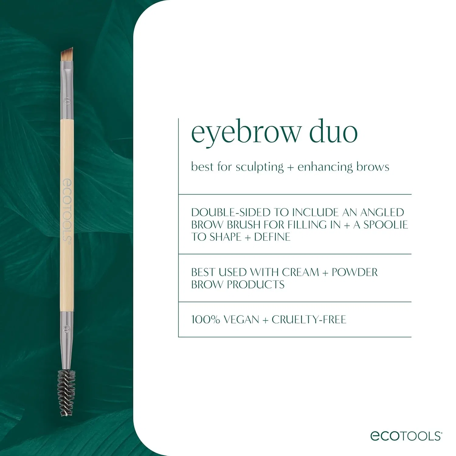 Двусторонняя кисть для бровей EcoTools Eyebrow Duo Ecotools — фото 3