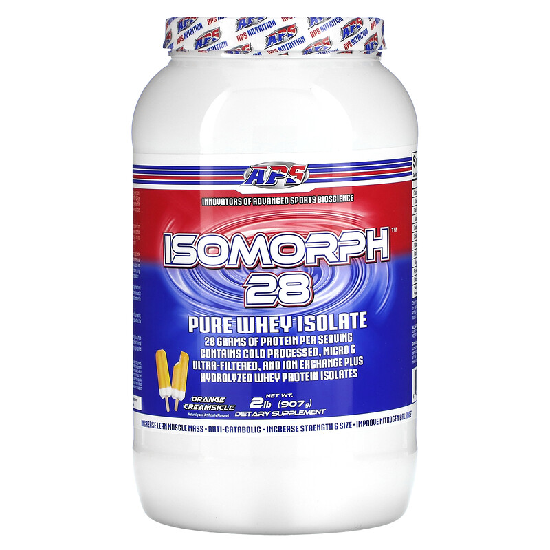 

APS, Isomorph 28, чистый изолят сыворотки, апельсиновый крем, 907 г (2 фунта)
