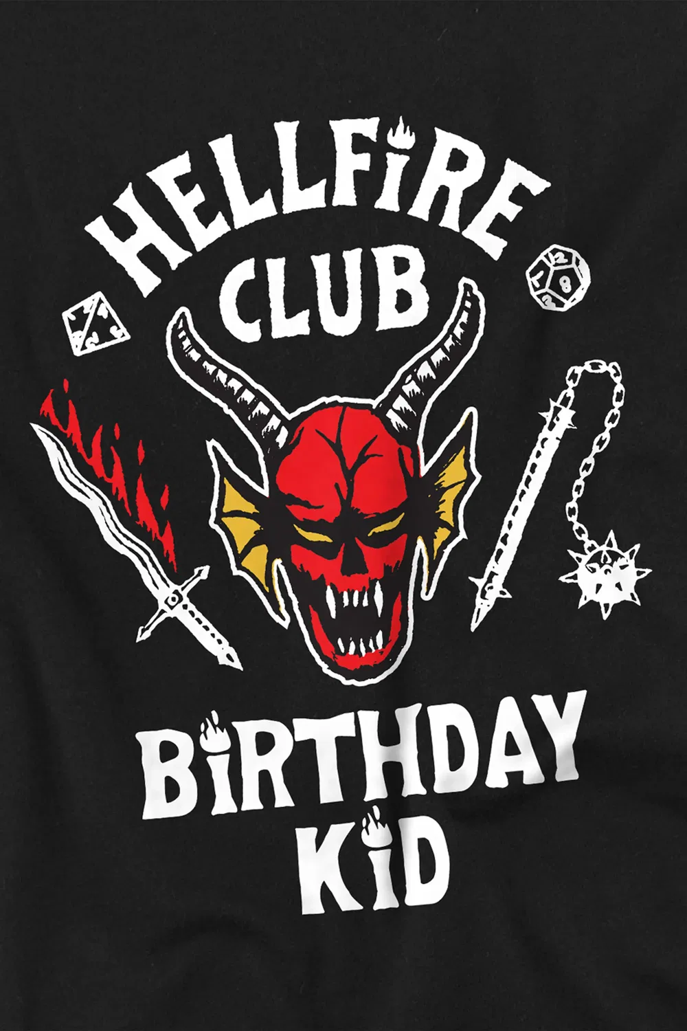 Футболка для мальчиков Stranger Things Hellfire Birthday, черный — фото 2