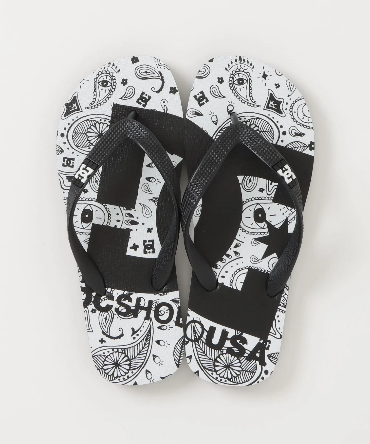 Мужские пляжные сандалии DC SHOES SPRAY GRAFFIK белые — фото 4