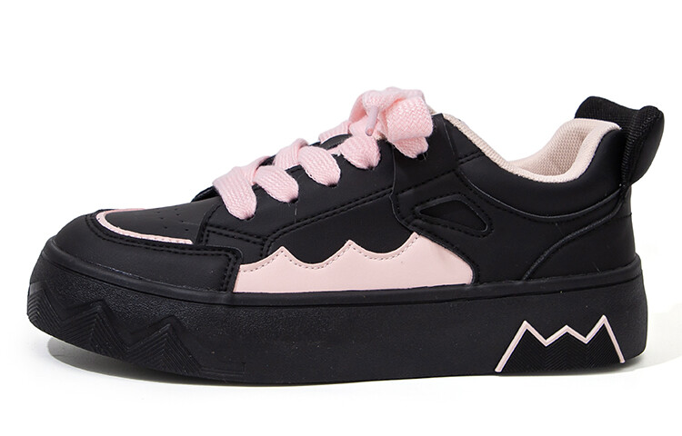 

Кроссовки Feiyue Skateboarding Shoes Women's Low-top Black Pink, черный/розовый
