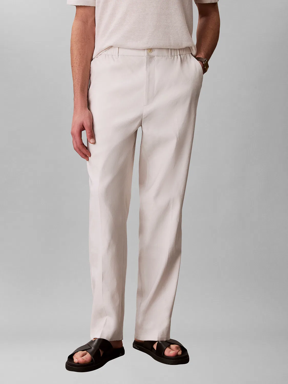 Брюки Calvin Klein Regular бежевого цвета — фото 2