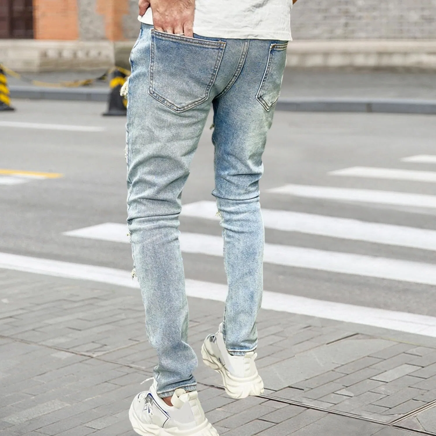 Джинсы скинни Slim Fit, синий — фото 3