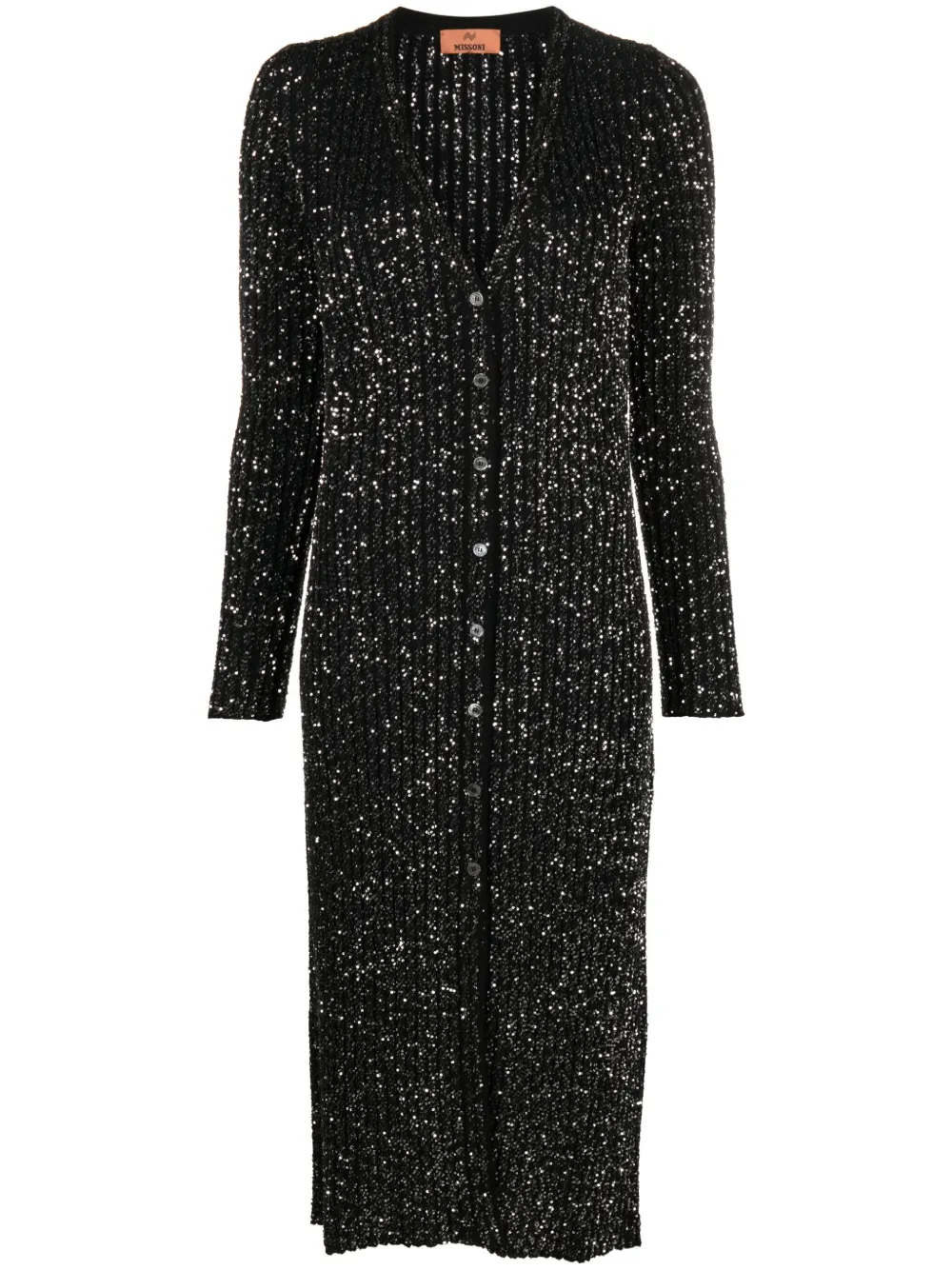 

Длинный кардиган с эффектом металлик Missoni, черный